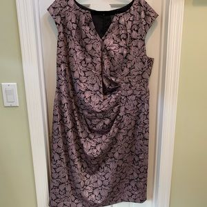 Adrianna Papell Lavender splitneck sheath cocktail